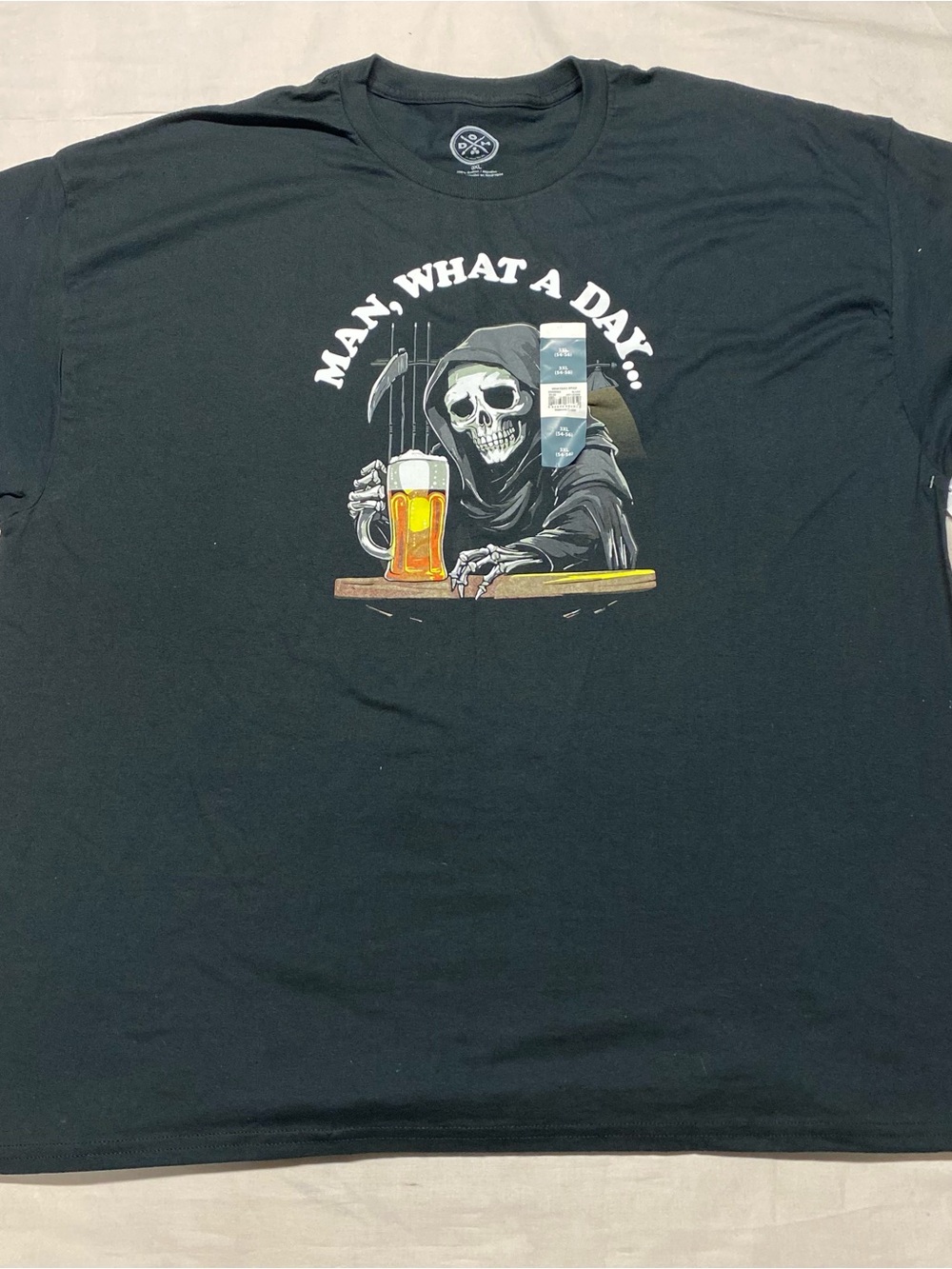 Man, What A Day Graphic Tee - Black
